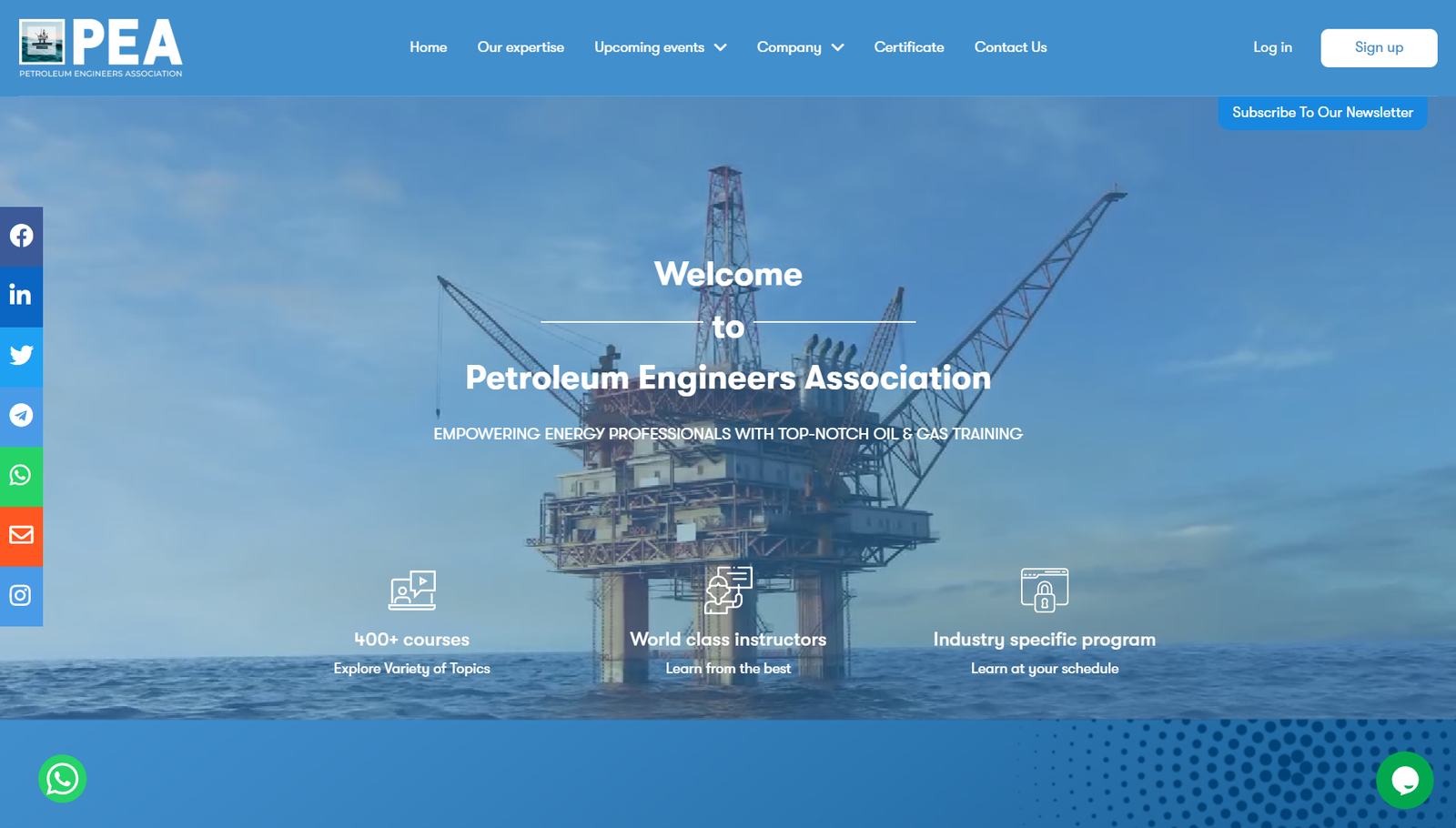 Petroleum Engineers Association PEA Website